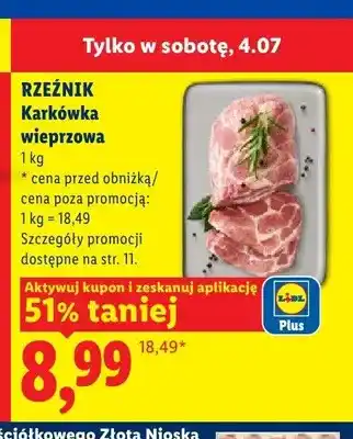 Lidl Karkówka wieprzowa Rzeźnik oferta