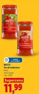 Lidl Sos do makaronu z serem Parmigiano Reggiano Mutti oferta