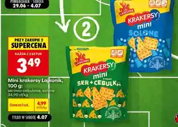 Biedronka Mini krakersy Lajkonik serowo-cebulowe oferta
