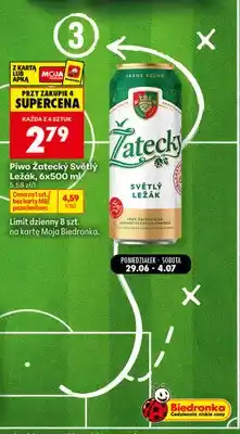 Biedronka Piwo Žatecký Světlý Ležák 6-pak oferta