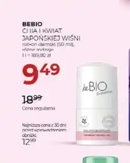 Jawa Drogerie Dezodorant roll-on damski BeBio Chia i Kwiat Japońskiej Wiśni oferta
