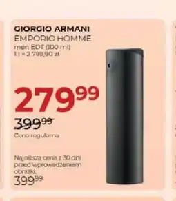 Jawa Drogerie Woda toaletowa Giorgio Armani Emporio Homme oferta