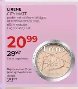 Jawa Drogerie Puder mineralny matujący Lirene City Matt oferta