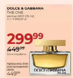 Jawa Drogerie Woda perfumowana Dolce & Gabbana The One oferta