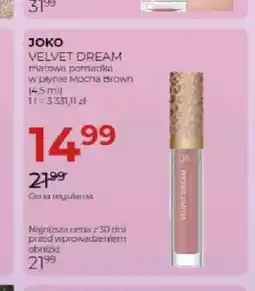 Jawa Drogerie Matowa pomadka w płynie Joko Velvet Dream oferta