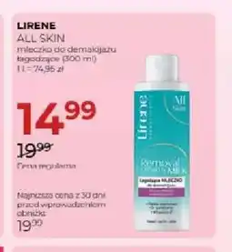 Jawa Drogerie Mleczko do demakijażu Lirene All Skin oferta