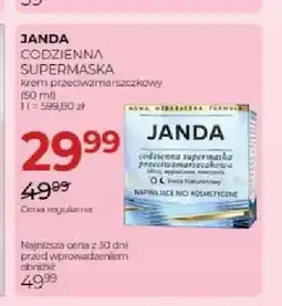 Jawa Drogerie Krem przeciwzmarszczkowy Janda Codzienna Supermaska oferta