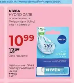 Jawa Drogerie Pomadka do ust pielęgnująca Nivea Hydro Care oferta