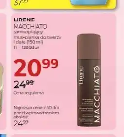 Jawa Drogerie Samoopalający mus-pianka do twarzy i ciała Lirene Macchiato oferta