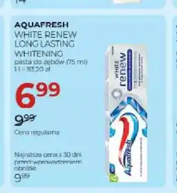 Jawa Drogerie Pasta do zębów Aquafresh White Renew Long Lasting Whitening oferta