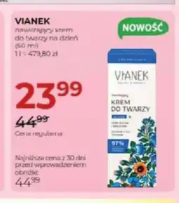 Jawa Drogerie Nawilżający krem do twarzy na dzień Vianek oferta