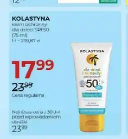 Jawa Drogerie Krem ochronny dla dzieci Kolastyna SPF50 oferta