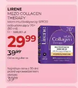 Jawa Drogerie Krem multi-odżywczy SPF20 odbudowujący 70+ Lirene Mezo Collagen Therapy oferta