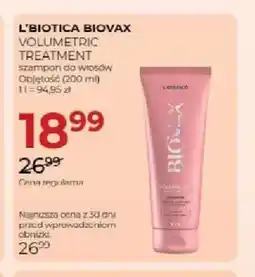 Jawa Drogerie Szampon do włosów L'Biotica Biovax Volumetric Treatment oferta