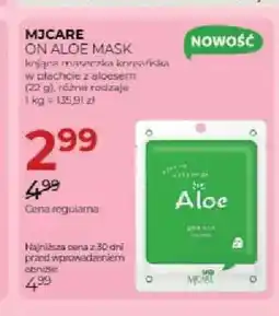 Jawa Drogerie Kojąca maseczka koreańska Mjcare On Aloe Mask oferta