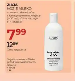Jawa Drogerie Szampon do włosów z keratyną wzmacniający Ziaja Kozie Mleko oferta