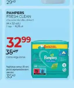 Jawa Drogerie Chusteczki dla dzieci Pampers Fresh Clean 4-pak oferta