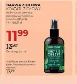 Jawa Drogerie Wcierka do włosów przeciw wypadaniu włosów Barwa Ziołowa Koktajl Ziołowy oferta