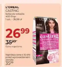 Jawa Drogerie Farba do włosów L'Oreal Casting Creme Gloss 400 Brąz oferta