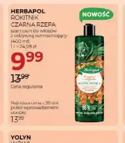 Jawa Drogerie Szampon do włosów z odżywką wzmacniający Herbapol Rokitnik Czarna Rzepa oferta
