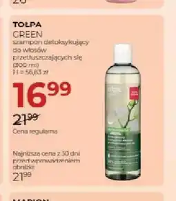 Jawa Drogerie Szampon detoksykujący do włosów przetłuszczających się Tołpa Green oferta