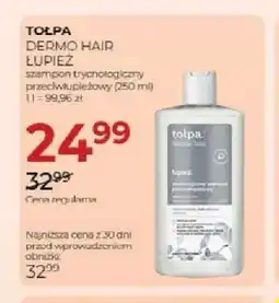 Jawa Drogerie Szampon trychologiczny przeciwłupieżowy Tołpa Dermo Hair Łupież oferta