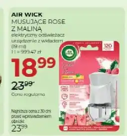 Jawa Drogerie Elektryczny odświeżacz powietrza Air Wick Musujące Rose z Maliną oferta