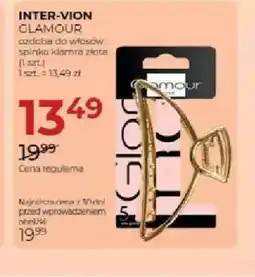 Jawa Drogerie Ozdoba do włosów spinka klamra złota Inter-Vion Glamour oferta