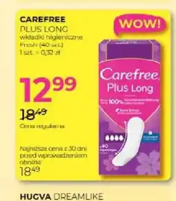 Jawa Drogerie Wkładki higieniczne Carefree Plus Long Fresh oferta