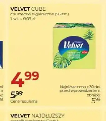 Jawa Drogerie Chusteczki higieniczne Velvet Cube oferta