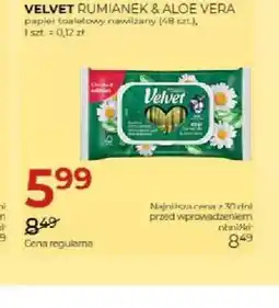 Jawa Drogerie Papier toaletowy nawilżany Velvet Rumianek & Aloe Vera oferta