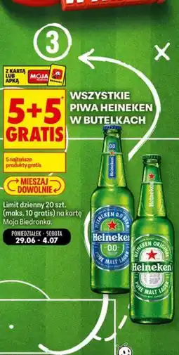 Biedronka Wszystkie piwa Heineken w butelkach oferta