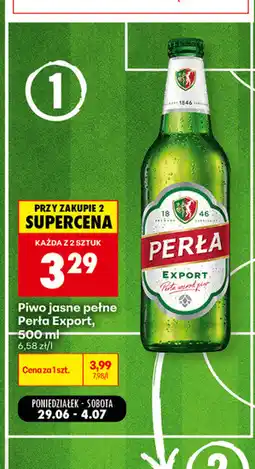 Biedronka Piwo jasne pełne Perła Export oferta