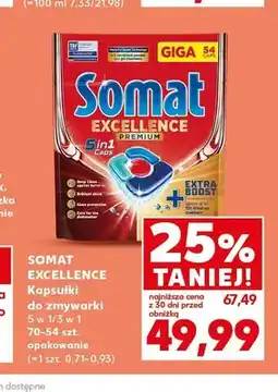 Kaufland Kapsułki do zmywarki Somat Excellence oferta