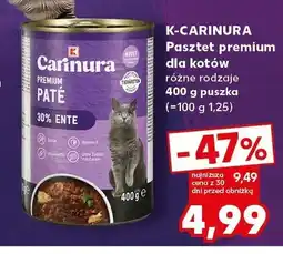 Kaufland Pasztet premium dla kotów K-Carinura Paté z kaczką oferta