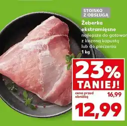 Kaufland Żeberka ekstramięsne wieprzowe oferta