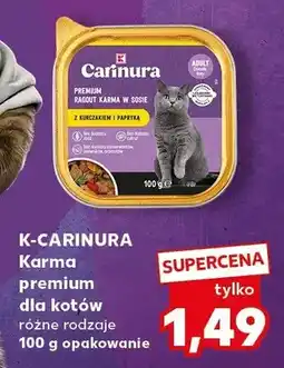 Kaufland Karma mokra dla kotów K-Carinura Premium Ragout z kurczakiem i papryką oferta