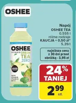 Carrefour Napój herbaciany Oshee Vitamin Green Tea Zero Cactus-Mint oferta