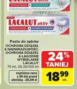 Carrefour Pasta do zębów Lacalut Aktiv Ochrona Dziąseł & Nadwrażliwość oferta
