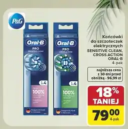 Carrefour Końcówki do szczoteczek elektrycznych Oral-B Sensitive Clean 4-pak oferta