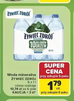 Carrefour Woda mineralna Żywiec Zdrój 6-pak oferta