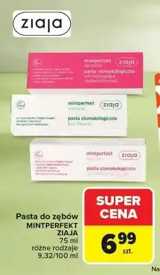 Carrefour Pasta do zębów Ziaja Mintperfekt Sensitiv oferta