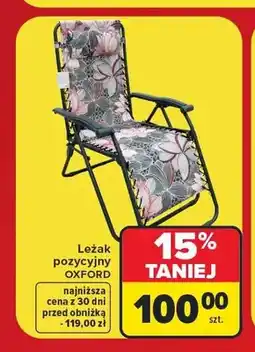 Carrefour Leżak pozycyjny Oxford oferta