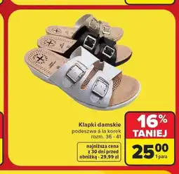 Carrefour Klapki damskie podeszwa á la korek oferta