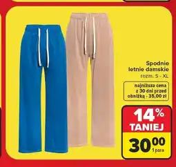 Carrefour Spodnie letnie damskie oferta