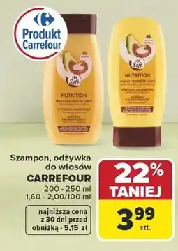 Carrefour Szampon do włosów Carrefour Soft Nutrition oferta