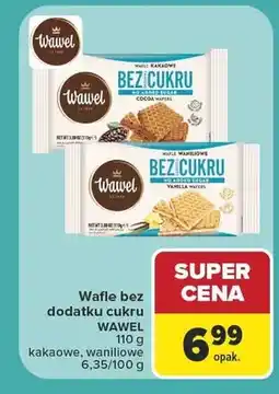 Carrefour Wafle bez dodatku cukru Wawel kakaowe oferta