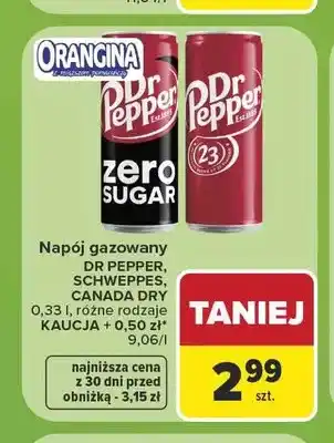 Carrefour Napój gazowany Schweppes oferta