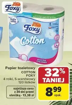 Carrefour Papier toaletowy Foxy Cotton 4-pak oferta