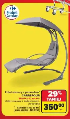 Carrefour Fotel wiszący z parasolem Carrefour oferta